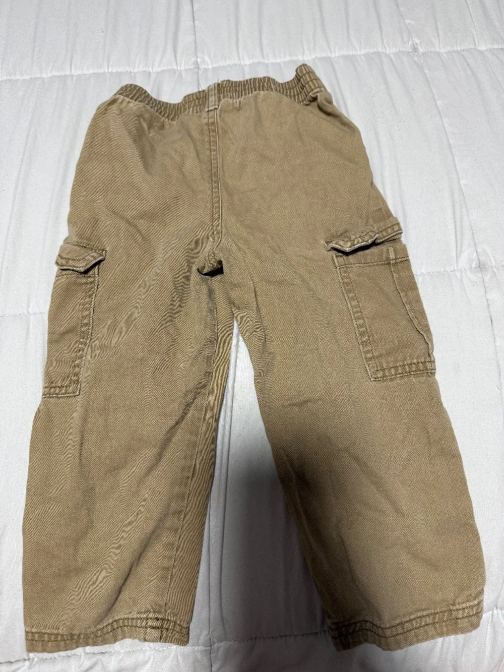 Garanimals 3T Tan Cargo Pants 100% Cotton Elastic Waistband Toddler Boy